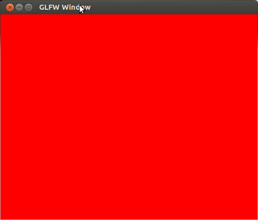 OpenGL window Linux with red background