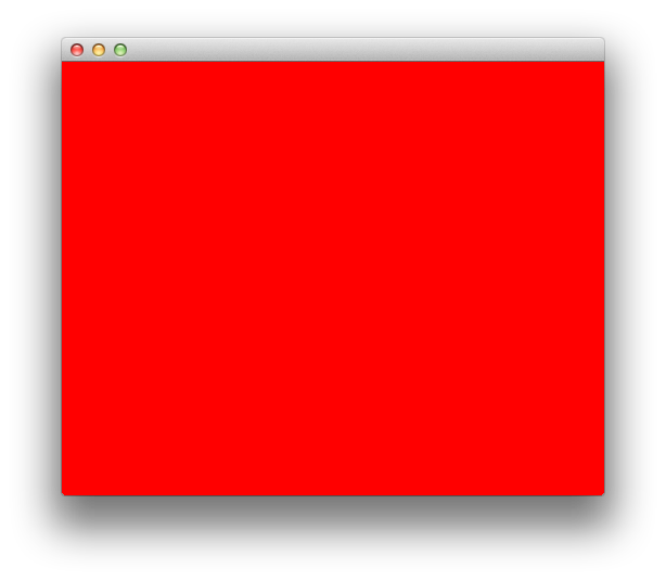 OS X OpenGL window filled with red