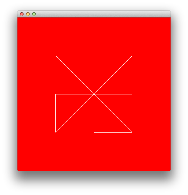 OpenGL white lines on a red background