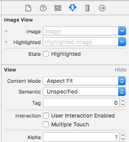 Set image content mode to aspect fit