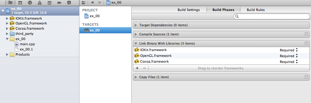 Xcode OpenGL setup 8