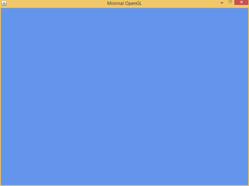 OpenGL Window filled with blue