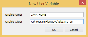 Windows JAVA_HOME Environment Variables