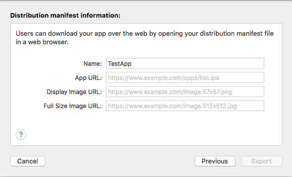 Distribution manifest information page