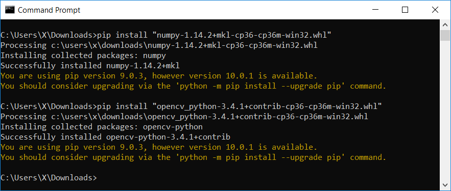 Как удалить opencv python на windows