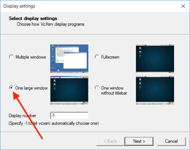 xming display settings